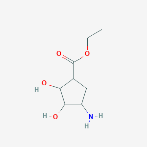 4-amino-2,3-dihydroxy-Cyclopentanecarboxylic acid ethyl ester