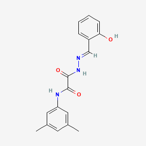 molecular formula C17H17N3O3 B15010180 N-(3,5-dimethylphenyl)-2-[(2E)-2-(2-hydroxybenzylidene)hydrazinyl]-2-oxoacetamide 