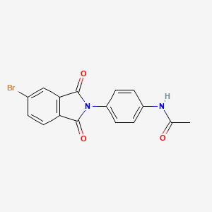 molecular formula C16H11BrN2O3 B15010225 N-[4-(5-bromo-1,3-dioxo-1,3-dihydro-2H-isoindol-2-yl)phenyl]acetamide 