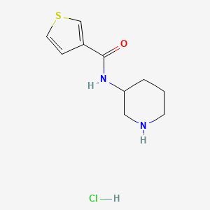 molecular formula C10H15ClN2OS B1501031 N-(Piperidin-3-yl)thiophene-3-carboxamide hydrochloride CAS No. 1185312-18-8