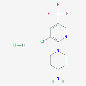 molecular formula C11H14Cl2F3N3 B1501038 1-(3-Chloro-5-(trifluoromethyl)pyridin-2-yl)piperidin-4-amine hydrochloride CAS No. 1185310-97-7