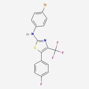 molecular formula C16H9BrF4N2S B15010413 N-(4-bromophenyl)-5-(4-fluorophenyl)-4-(trifluoromethyl)-1,3-thiazol-2-amine 