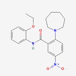 molecular formula C21H25N3O4 B15010542 2-(azepan-1-yl)-N-(2-ethoxyphenyl)-5-nitrobenzamide 