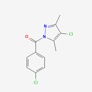 molecular formula C12H10Cl2N2O B15010636 (4-chloro-3,5-dimethyl-1H-pyrazol-1-yl)(4-chlorophenyl)methanone 