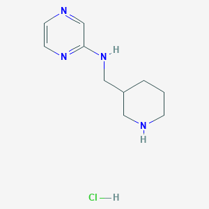 molecular formula C10H17ClN4 B1501067 Piperidin-3-ylmethyl-pyrazin-2-yl-amine hydrochloride CAS No. 1185319-35-0