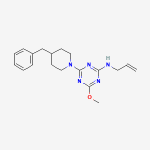 molecular formula C19H25N5O B15010889 N-allyl-N-[4-(4-benzylpiperidino)-6-methoxy-1,3,5-triazin-2-yl]amine 