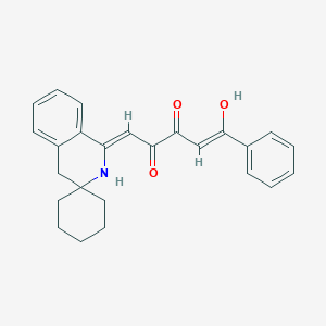 molecular formula C25H25NO3 B15011028 (2z,5z)-3-Hydroxy-5-[3,3-pentamethylene-3,4-dihydroisoquinolin-1(2h)-ylidene]-1-phenylpent-2-ene-1,4-dione 