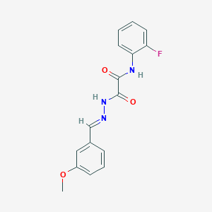 molecular formula C16H14FN3O3 B15011302 N-(2-Fluorophenyl)-1-{N'-[(E)-(3-methoxyphenyl)methylidene]hydrazinecarbonyl}formamide 