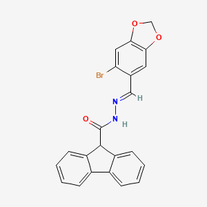 molecular formula C22H15BrN2O3 B15011545 N'-[(E)-(6-bromo-1,3-benzodioxol-5-yl)methylidene]-9H-fluorene-9-carbohydrazide 