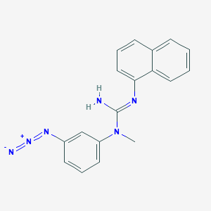 molecular formula C18H16N6 B150116 N-(3-Azidophenyl)-N-methyl-N'-1-naphthylguanidine CAS No. 137160-01-1