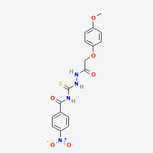molecular formula C17H16N4O6S B15011754 N-[[[2-(4-methoxyphenoxy)acetyl]amino]carbamothioyl]-4-nitrobenzamide 