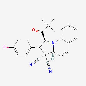molecular formula C25H22FN3O B15012163 (1S,2S,3aR)-1-(2,2-dimethylpropanoyl)-2-(4-fluorophenyl)-1,2-dihydropyrrolo[1,2-a]quinoline-3,3(3aH)-dicarbonitrile 