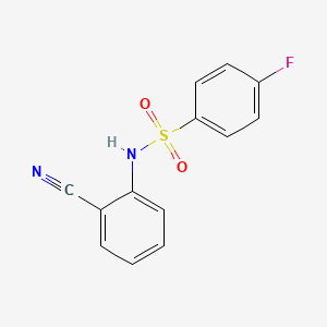 molecular formula C13H9FN2O2S B15012570 N-(2-cyanophenyl)-4-fluorobenzenesulfonamide 