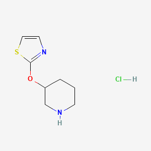 molecular formula C8H13ClN2OS B1501280 3-(Thiazol-2-yloxy)-piperidine hydrochloride CAS No. 1185315-02-9