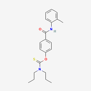 molecular formula C21H26N2O2S B15012814 O-{4-[(2-methylphenyl)carbamoyl]phenyl} dipropylcarbamothioate 