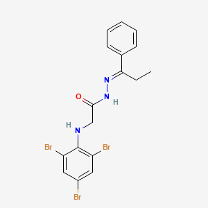 molecular formula C17H16Br3N3O B15012935 N'-[(1E)-1-Phenylpropylidene]-2-[(2,4,6-tribromophenyl)amino]acetohydrazide 