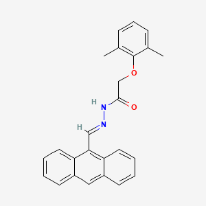 molecular formula C25H22N2O2 B15013141 N'-[(E)-anthracen-9-ylmethylidene]-2-(2,6-dimethylphenoxy)acetohydrazide 