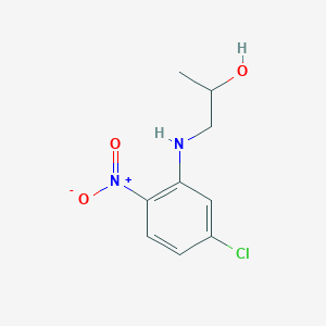molecular formula C9H11ClN2O3 B15013327 1-[(5-Chloro-2-nitrophenyl)amino]propan-2-ol 