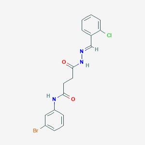 molecular formula C17H15BrClN3O2 B15013352 N-(3-bromophenyl)-4-[(2E)-2-(2-chlorobenzylidene)hydrazinyl]-4-oxobutanamide 