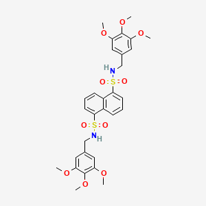 molecular formula C30H34N2O10S2 B15013368 N,N'-bis(3,4,5-trimethoxybenzyl)naphthalene-1,5-disulfonamide 