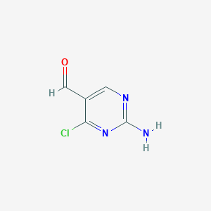 B1501340 2-Amino-4-chloropyrimidine-5-carbaldehyde CAS No. 848697-17-6