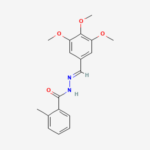 molecular formula C18H20N2O4 B15013477 2-methyl-N'-[(E)-(3,4,5-trimethoxyphenyl)methylidene]benzohydrazide 