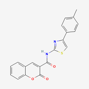 molecular formula C20H14N2O3S B15013862 N-[4-(4-methylphenyl)-1,3-thiazol-2-yl]-2-oxo-2H-chromene-3-carboxamide 
