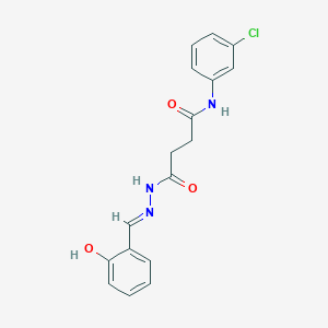molecular formula C17H16ClN3O3 B15013933 N-(3-Chlorophenyl)-4-(2-(2-hydroxybenzylidene)hydrazino)-4-oxobutanamide 
