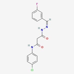 molecular formula C16H13ClFN3O2 B15014041 N-(4-chlorophenyl)-3-[(2Z)-2-(3-fluorobenzylidene)hydrazinyl]-3-oxopropanamide 