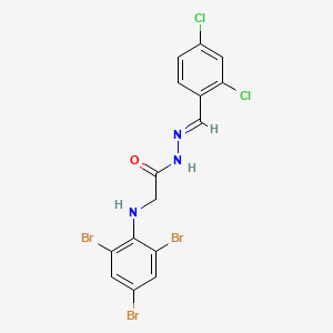 molecular formula C15H10Br3Cl2N3O B15014076 N'-[(E)-(2,4-Dichlorophenyl)methylidene]-2-[(2,4,6-tribromophenyl)amino]acetohydrazide 