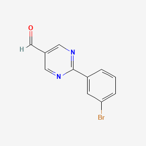 molecular formula C11H7BrN2O B1501409 2-(3-Bromophenyl)pyrimidine-5-carbaldehyde CAS No. 1086393-72-7