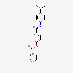molecular formula C23H19NO3 B15014151 4-[(E)-[(4-Acetylphenyl)imino]methyl]phenyl 4-methylbenzoate 