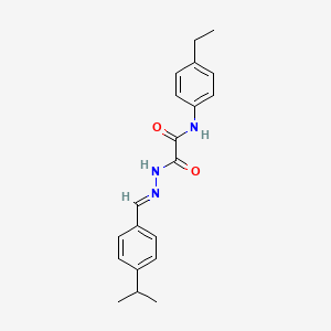 molecular formula C20H23N3O2 B15014171 N-(4-ethylphenyl)-2-oxo-2-{(2E)-2-[4-(propan-2-yl)benzylidene]hydrazinyl}acetamide 