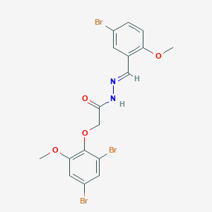 molecular formula C17H15Br3N2O4 B15014228 N'-[(E)-(5-bromo-2-methoxyphenyl)methylidene]-2-(2,4-dibromo-6-methoxyphenoxy)acetohydrazide 