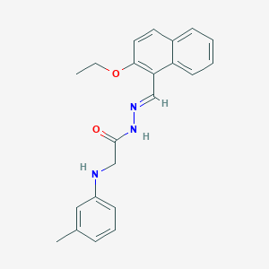molecular formula C22H23N3O2 B15014347 N'-[(E)-(2-ethoxynaphthalen-1-yl)methylidene]-2-[(3-methylphenyl)amino]acetohydrazide (non-preferred name) 