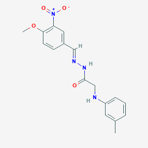 molecular formula C17H18N4O4 B15014367 N'-[(E)-(4-Methoxy-3-nitrophenyl)methylidene]-2-[(3-methylphenyl)amino]acetohydrazide 