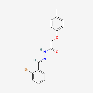 molecular formula C16H15BrN2O2 B15014385 N'-[(E)-(2-bromophenyl)methylidene]-2-(4-methylphenoxy)acetohydrazide 
