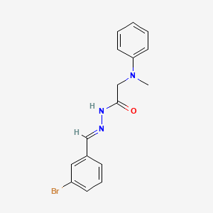 molecular formula C16H16BrN3O B15014402 N'-[(E)-(3-Bromophenyl)methylidene]-2-[methyl(phenyl)amino]acetohydrazide 