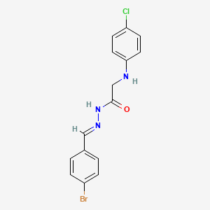 molecular formula C15H13BrClN3O B15014448 N'~1~-[(E)-1-(4-bromophenyl)methylidene]-2-(4-chloroanilino)acetohydrazide 