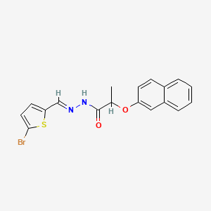 molecular formula C18H15BrN2O2S B15014469 N'-[(E)-(5-bromothiophen-2-yl)methylidene]-2-(naphthalen-2-yloxy)propanehydrazide 