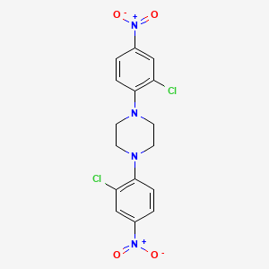 molecular formula C16H14Cl2N4O4 B15014479 1,4-Bis(2-chloro-4-nitrophenyl)piperazine 