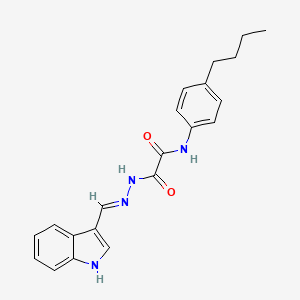 molecular formula C21H22N4O2 B15014512 N-(4-butylphenyl)-2-[(2E)-2-(1H-indol-3-ylmethylidene)hydrazinyl]-2-oxoacetamide 