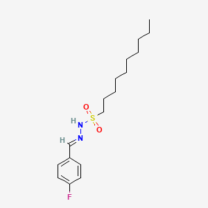 molecular formula C17H27FN2O2S B15014541 N'-[(E)-(4-fluorophenyl)methylidene]decane-1-sulfonohydrazide 