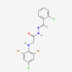 molecular formula C15H11Br2Cl2N3O B15014574 N'-[(E)-(2-Chlorophenyl)methylidene]-2-[(2,6-dibromo-4-chlorophenyl)amino]acetohydrazide 