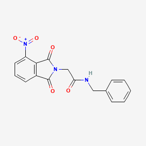 molecular formula C17H13N3O5 B15014699 N-benzyl-2-(4-nitro-1,3-dioxo-1,3-dihydro-2H-isoindol-2-yl)acetamide 