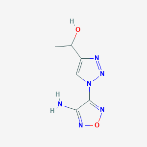 molecular formula C6H8N6O2 B15014809 1-[1-(4-amino-1,2,5-oxadiazol-3-yl)-1H-1,2,3-triazol-4-yl]ethanol 