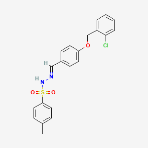 molecular formula C21H19ClN2O3S B15014968 N'-[(E)-{4-[(2-chlorobenzyl)oxy]phenyl}methylidene]-4-methylbenzenesulfonohydrazide 