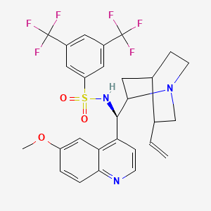 N-((1R)-(6-Methoxyquinolin-4-yl)(5-vinylquinuclidin-2-yl)methyl)-3,5-bis(trifluoromethyl)benzenesulfonamide