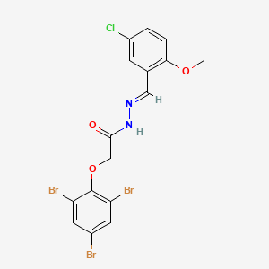 molecular formula C16H12Br3ClN2O3 B15015001 N'-[(E)-(5-chloro-2-methoxyphenyl)methylidene]-2-(2,4,6-tribromophenoxy)acetohydrazide 