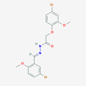 molecular formula C17H16Br2N2O4 B15015077 2-(4-bromo-2-methoxyphenoxy)-N'-[(E)-(5-bromo-2-methoxyphenyl)methylidene]acetohydrazide 